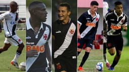 Montagem Vasco - Cayo Tenório, Ulisses, Bruno Gomes, Gabriel Pec e Vinícius