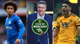 Montagem - Willian (Chelsea) + Torrent (Flamengo) + Raúl Jiménez (Wolverhampton)