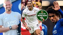 Dia do Mercado - Kasper Schmeichel, Diego Carlos e Willian