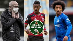 Montagem - Jesualdo Ferreira, Bruno Henrique e Willian