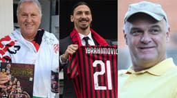 Montagem - Zico, Ibrahimovic e Oscar Schmidt