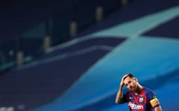 Lionel Messi, após eliminação do Barcelona contra o Bayern de Munique na Champions League (AFP)