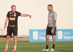 Tiago Nunes e Luan - Treino Corinthians