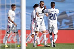 Real Madrid x Huesca - Benzema e Vinicius 'Vini' Jr.