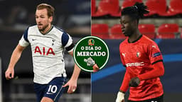 Montagem Harry Kane e Eduardo Camavinga