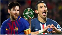 Montagem Dia do Mercado Messi Di Maria