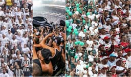 Montagem - Torcidas Santos, Corinthians, Palmeiras e São Paulo