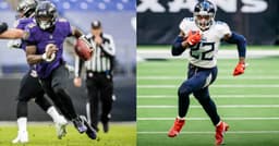 lamar jackson baltimore ravens derrick henry tennessee titans