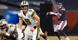 mitchell trubisky chicago bears drew brees new orleans saints