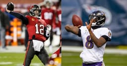 lamar jackson baltimore ravens tom brady tampa bay buccaneers