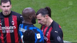 Inter de Milão x Milan - Briga entre Lukaku e Ibrahimovic