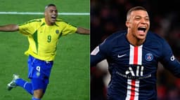 Montagem Ronaldo e Mbappe