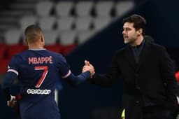 Mauricio Pochettino e Kylian Mbappé - PSG