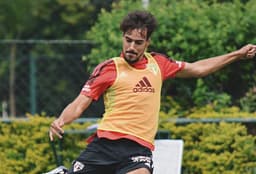 Igor Gomes durante treino desta quinta-feira