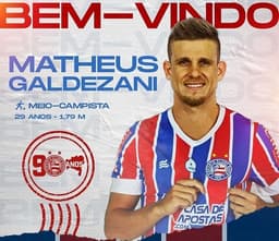 Matheus Galdezani anunciado no Bahia