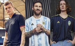 Camisas - Alemanha, Argentina e Suécia - Adidas