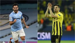 Montagem - Ilkay Gündogan - Manchester City e Borussia Dortmund