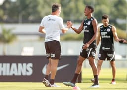 Mancini e Cauê - Treino Corinthians