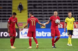 João Cancelo, Bruno Fernandes e Pepe - Portugal