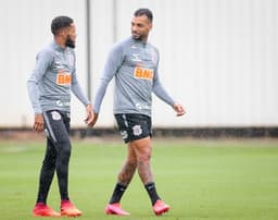 Everaldo e Michel Macedo - Treino Corinthians