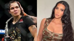 Montagem - Amanda Nunes e Kim Kardashian