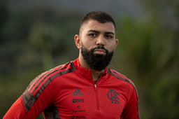 Gabigol em treino do Flamengo