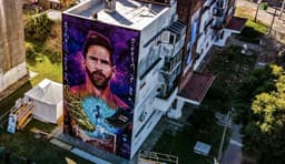 Mural de Messi em Rosário