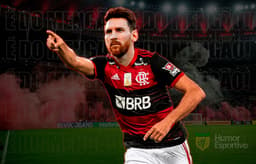 Humor: Messi com a camisa do Flamengo