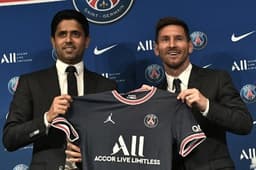 Apresentação de Messi no PSG - Nasser Al-Khelaïfi, presidente do PSG