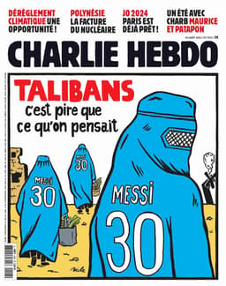 Capa de Charlie Hebdo e Messi