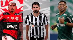 KENEDY (FLAMENGO), DIEGO COSTA (ATLÉTICO-MG) E RONY (PALMEIRAS).