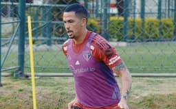 Luciano durante treinamento desta terça-feira