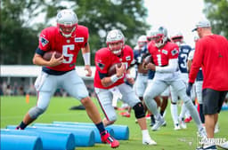 Mac Jones Bryan Hoyer Cam Newton New england patriots