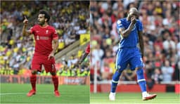 Montagem: Mohamed Salah (Liverpool) e Romelu Lukaku (Chelsea)