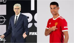 Montagem - Arsène Wenger e Cristiano Ronaldo