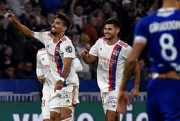 Lyon x Troyes - Lucas Paquetá e Bruno Guimarães