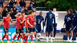 Espanha na Nations League 2021 e França na mesma competição.