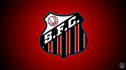 Escudo do Santos com as cores do São Paulo