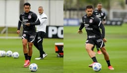 Montagem - Du Queiroz e João Pedro - Treino Corinthians