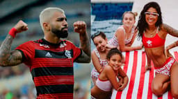 o Gabigol e a irmã dele com umas crianças.