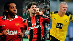 Anderson no Manchester United, Alexandre Pato no Milan, e Haaland no Borussia Dortmund