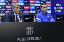 Joan Laporta e Sergi Barjuan - Barcelona