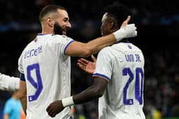 Real Madrid x Shakhtar Donetsk - Benzema e Vini Jr.