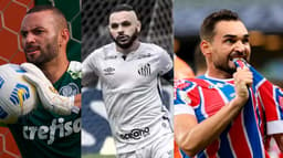 Weverton (Palmeiras), Pará (Santos), Gilberto (Bahia),