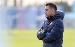 Primeiro treino de Xavi Hernández no Barcelona