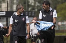 Sylvinho e Carille no Corinthians