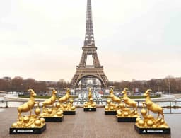 Estátuas para Messi na Torre Eiffel