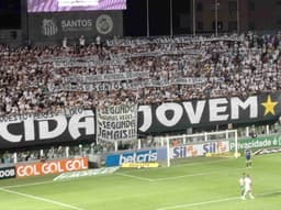 Faixas Torcida Jovem Santos - Santos 1 x 1 Cuiabá, 2021