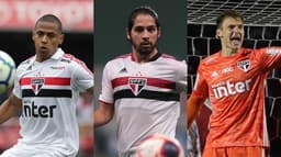 Bruno Alves, Benítez e Lucas Perri - São Paulo