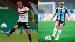 Miranda no São Paulo e Rafinha no Grêmio.